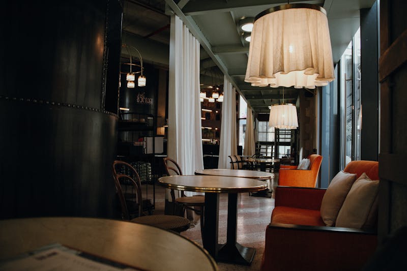 Wings over restaurant interior — warm lighting and inviting atmosphere